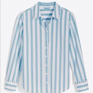 Draper James button down top in awning stripe
